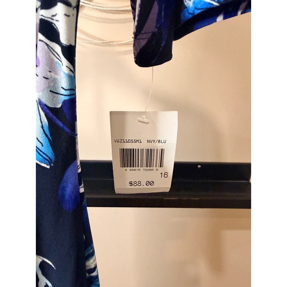 Connected apparel NWT blue floral dress 18 2728 - Picture 6 of 7